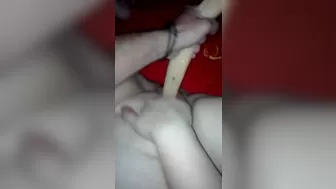 Fisting and fucking with xlarge dildo