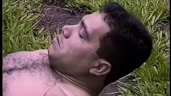 2 bisexual hunks and 2 eager babes fuck out on the grass