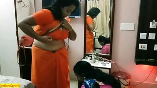 Desi Cheating boy caught by ex-wife!! family threesome sex with bangla audio