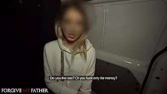 DEVIANTE - Anonymous Italian runaway 21yr mature student kicked out for sneaking out with her BF picked up by the mobile confession van for a rough hard fuck by cougar lover offering money for wild dirty sex