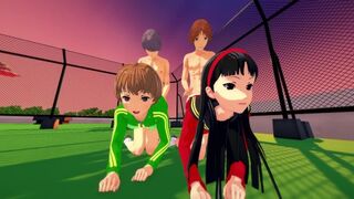 FOURSOME WITH CHIE AND YUKIKO - PERSONA four PORN