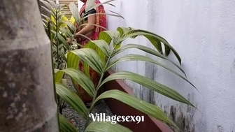 House Garden Clining Time Sex A Bengali Ex-Wife With Saree in Outdoor ( Official Movie By villagesex91)