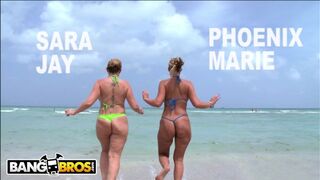 BANGBROS - PAWG Pornstars Sara Jay and Phoenix Marie get their Enormous Asses Boned