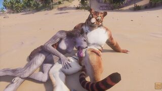 Sleazy Life / Furry Wolf Skank with Furry Tiger