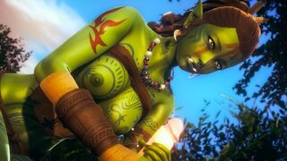 TOUCHED THE BREASTS AND LICKED THE CUNT OF THE ORC SKANK, AND THEN ROUGHLY DRILLED HER | 3D Asian Cartoon