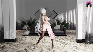Alluring Bitch In Ebony Stockings Dancing (3D CARTOON)