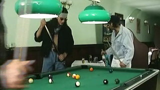 2 fabulous German sluts having a great time on a pool table