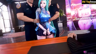 Hot Youngster Selling Her Wet Cunt to four Officers, to Clear Her Debt