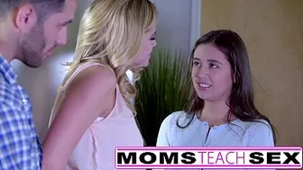 MomsTeachSex - Showing My Youngster Daughter How To Lick Gigantic Penis