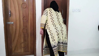 While Ayesha Bhabhi is sweeping Her Room, Devor comes & gives her Butt Fuck - Pakistani Muslim Hijab Sex