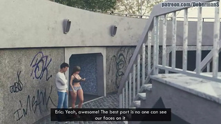 Dobermans Megan Episode 03 Unfaithful Giant Bum Bitch Fucking with the Police in Front of Her GF Addicted to Massive African