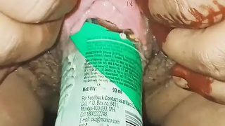 Sister-in-law inserted the whole bottle in the vagina