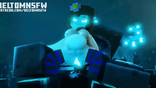Hard Butt-sex Fucking with Jenny and Warden Minecraft Animation