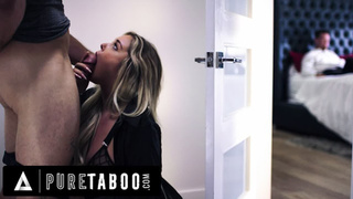 PURE TABOO Housewife Kali Roses Almost Caught Cheating In Bedroom Closet While Her Fiance Is Near