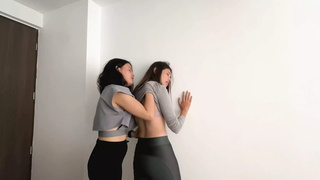 Mix of of videos of real horny lesbians