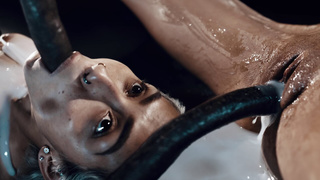 Veronica Leal Can't Get Enough Monster Fuck And Feeds Friend To Closet Alien Cumflation TRAILER