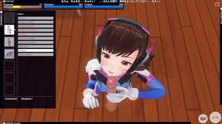 3D ANIME OVERWATCH POINT OF VIEW D.VA Oral Sex