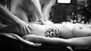 four hands MASSAGE and FIST with our friend at home