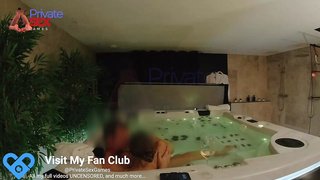 He mounts my bum brutally in the jacuzzi