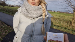 I suck and fuck a stranger for the last Dubai chocolate from the discount store - RISKY PUBLIC SEX - Litclit