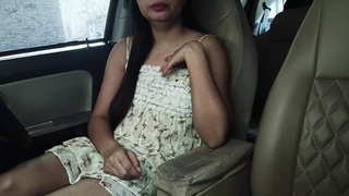 Blackmailing and fucking my GF outdoor risky public sex with ex best friend Sexy fine ex friend ki chudai in Car