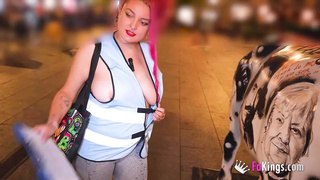 GIANT Spanish babe Rebeca Addams and her hot street polls!