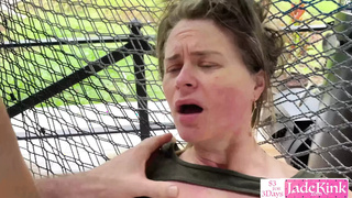 She was not ready for the rough fuck, Sub whore outdoor hard core sex