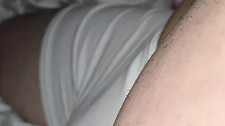 Step mom hand slip under step son underwear touching and hand-job his cock
