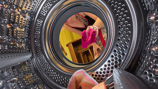 Ass-sex Pounding with My Head in the Washing Machine!!