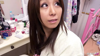 Uncensored JAV Porn with Large Boobs Asian Youngster Model seduce to Uncensored Cream pie Fuck at Job