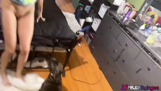 Horny Little Girl Sisi Pesos Is Dominated by 2 Aggressive Pricks
