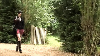 Sleazy MILF Butt Boned Hard by 2 Massive Dicks Inside a Shack