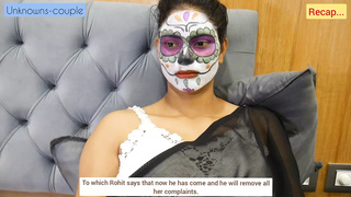 Rohit liking kinky footjob from Divya