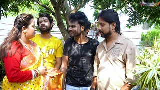 DESI MALLU BHABHI HARD-CORE DIFFERENT POSITION OF SEX WITH 4 LOCAL DESI BOYS WHEN SHE WAS ALONE AT HOME ( sex party )