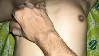 Sleazy Indian stepmother boob blown until she sperm part two