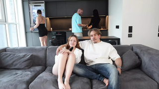 Students Fucking in Their Stepsister Apartment! Stepsister Supervised Hard Fucking and Supplied Lube to This Ladies