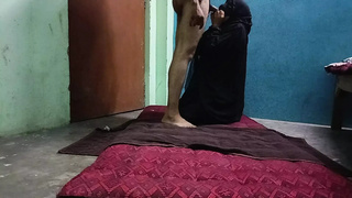 I banged my friend's ex-wife in Hijab alone in her house and put my dong's juice in her vagina